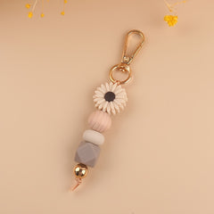 Cartoon Silicone Daisy Keychain Pendant DIY Bag Decoration