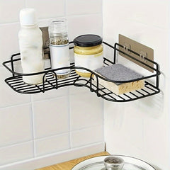 Triangle Storage Rack Shower Shelf No Punching