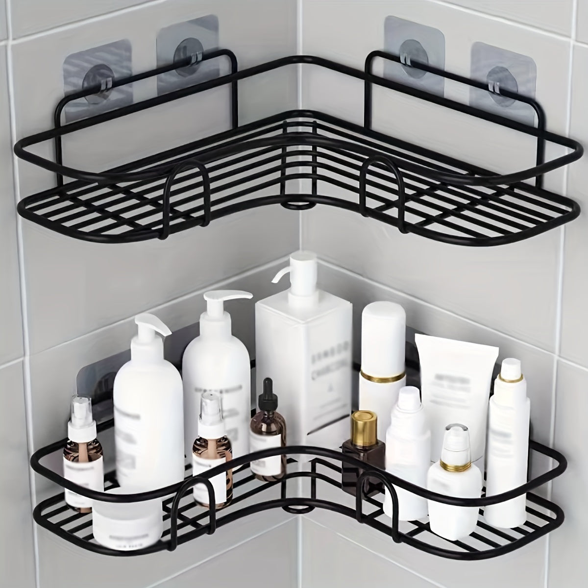 Triangle Storage Rack Shower Shelf No Punching