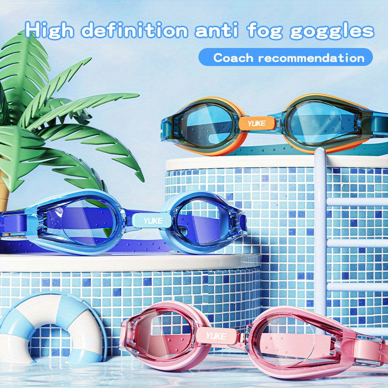 Kids' Waterproof Anti-fog Swimming Goggles Small Frame