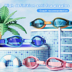 Kids' Waterproof Anti-fog Swimming Goggles Small Frame