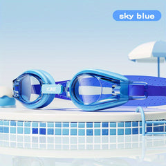 Kids' Waterproof Anti-fog Swimming Goggles Small Frame