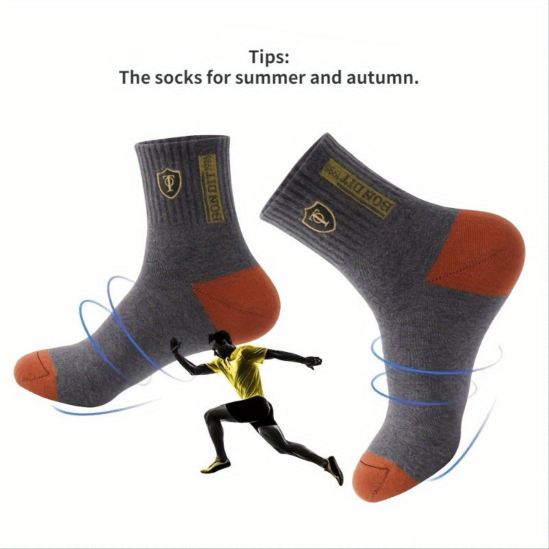 6 Pairs Men's Athletic Quarter Socks - Assorted Varieties