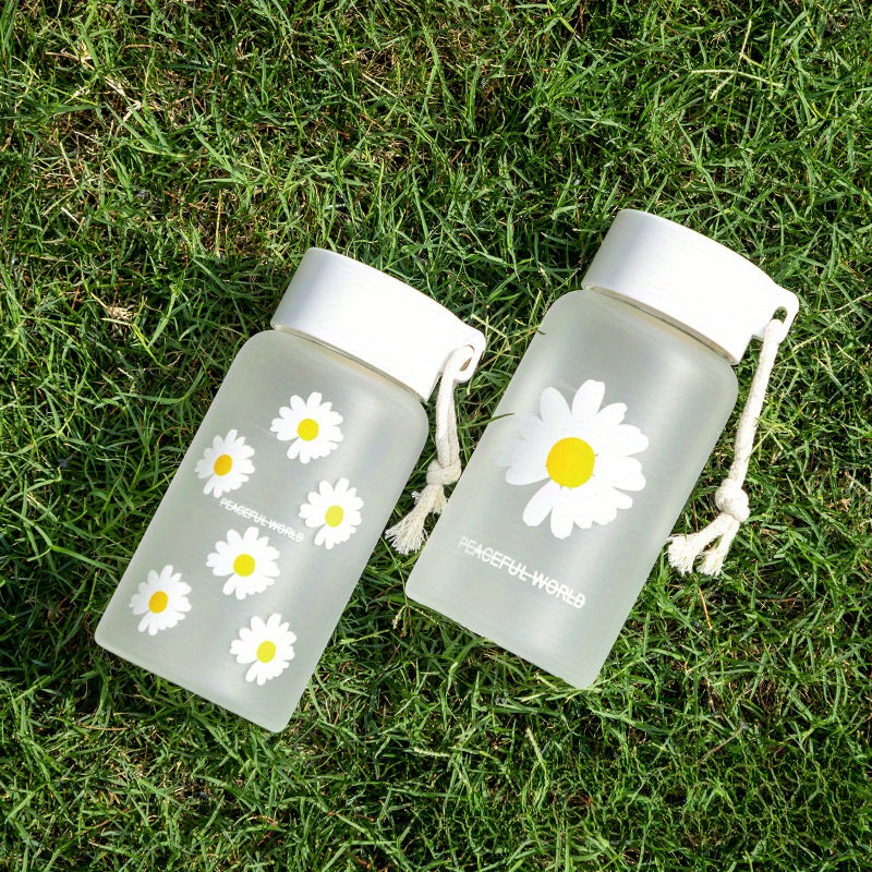 Daisy Pattern Plastic Frosted Water Cup 500ML Assorted Varieties
