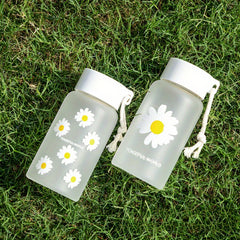Daisy Pattern Plastic Frosted Water Cup 500ML Assorted Varieties
