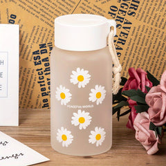 Daisy Pattern Plastic Frosted Water Cup 500ML Assorted Varieties