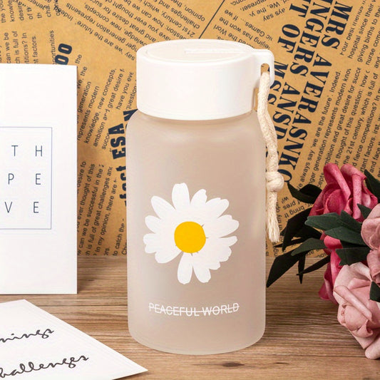Daisy Pattern Plastic Frosted Water Cup 500ML Assorted Varieties