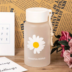 Daisy Pattern Plastic Frosted Water Cup 500ML Assorted Varieties