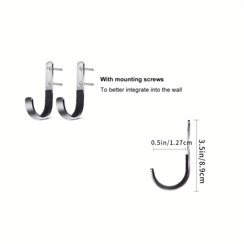 2pairs Heavy Duty Rack Wall Mount Stainless Steel Holder Display