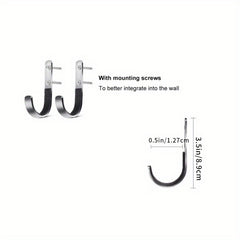2pairs Heavy Duty Rack Wall Mount Stainless Steel Holder Display