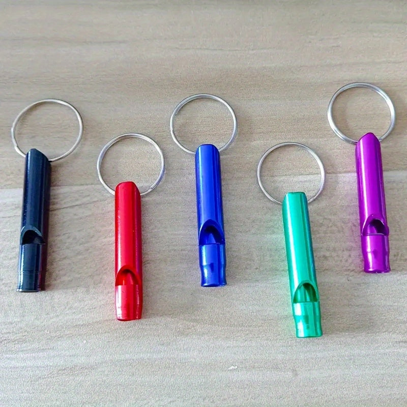 5pcs Outdoor Aluminum Alloy Whistle Survival Rescue Fire Training Small Whistle