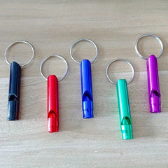 5pcs Outdoor Aluminum Alloy Whistle Survival Rescue Fire Training Small Whistle