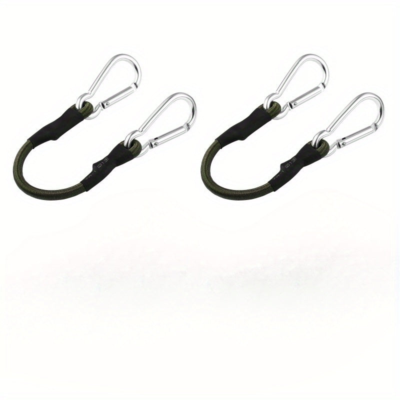 Elastic Rope With Carabiner Tie Down Straps for Outdoor Tent Luggage