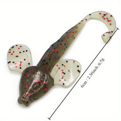 8pcs 0.5g Curl Tail Soft Bait for Perch Bass Fishing
