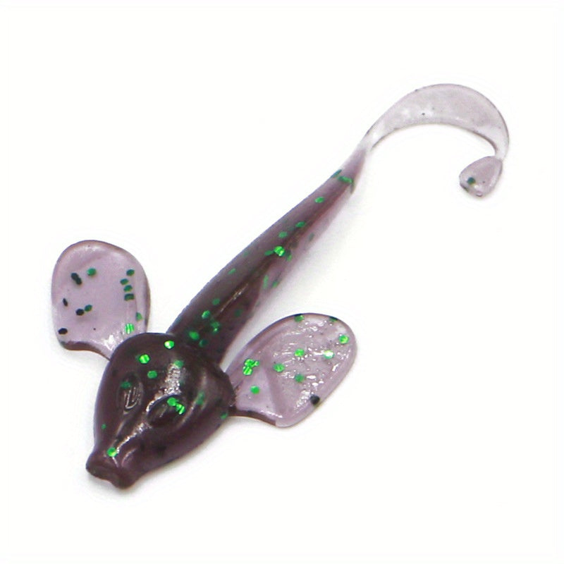 8pcs 0.5g Curl Tail Soft Bait for Perch Bass Fishing