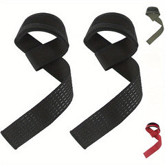 2pcs Cotton Hard Pull Wrist Lifting Straps with Neoprene Cushioned Wrist Pad