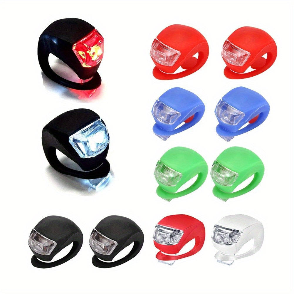 2pcs 5th Gen LED Bike Light Set Waterproof Silicone Mounting 3 Modes