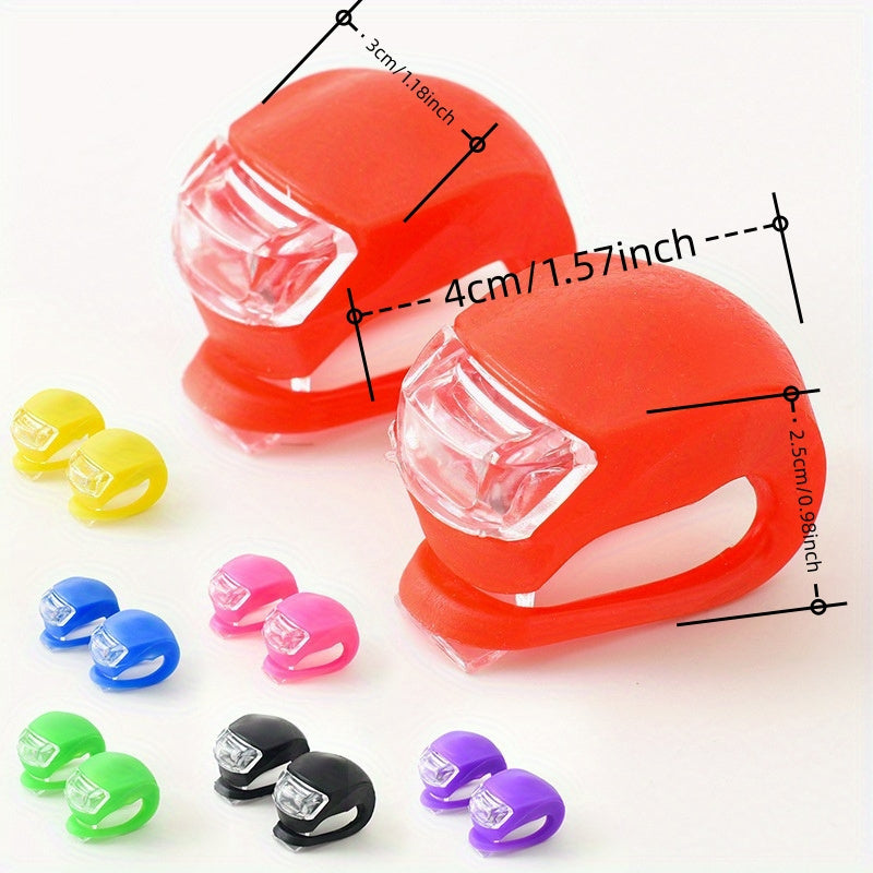 2pcs 5th Gen LED Bike Light Set Waterproof Silicone Mounting 3 Modes