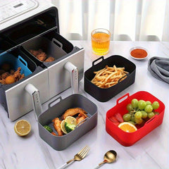 Rectangular Air Fryer Silicone Pot - Outdoor Baking Tool