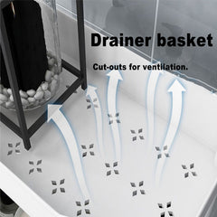 4-Tier Rolling Cart Slim Organizer Space Saving Room Decor