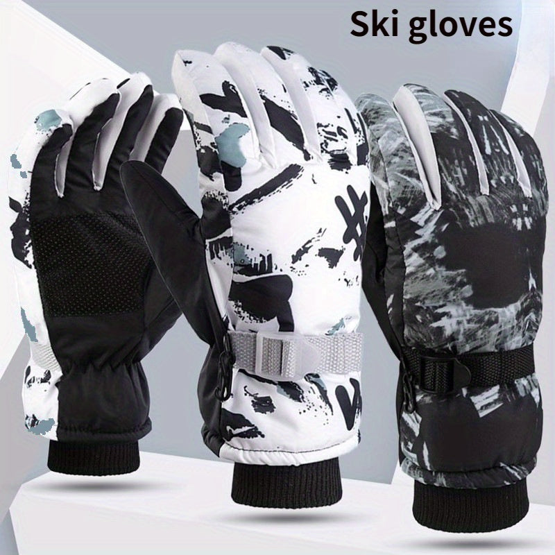 Winter Ski Gloves Plus Velvet Coldproof Touchscreen Gloves