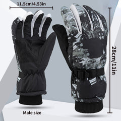 Winter Ski Gloves Plus Velvet Coldproof Touchscreen Gloves