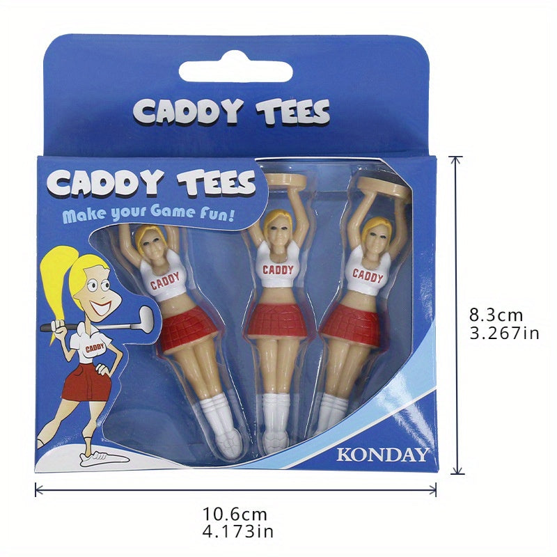 3pcs Women Shape Golf Spike Ball Tee Spike Holder Golf Supplies