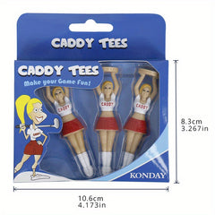 3pcs Women Shape Golf Spike Ball Tee Spike Holder Golf Supplies