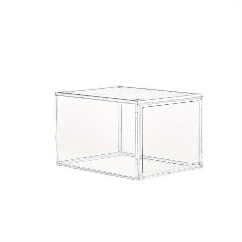Plastic Shoe Storage Box with Door Dustproof Shoe Collection Display Holder