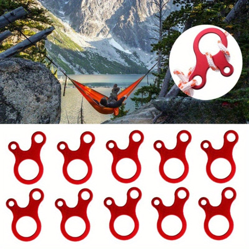 5pcs Camping Tent Rope Buckles Anti Slip Tightened Hook Wind Rope Buckles