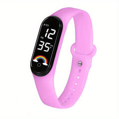 2Pcs Rainbow Led Bracelet Touch Screen Glow Watch Christmas Gift