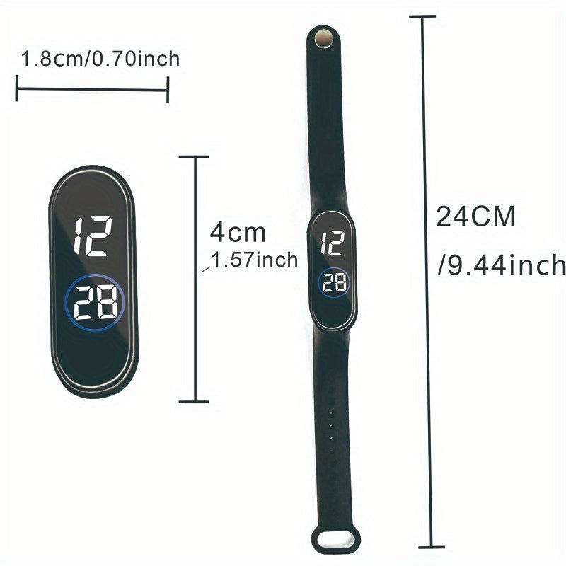 Compact LED Touch Watch Bracelet for Outdoor Adventures