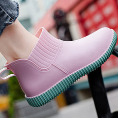 Women's Waterproof Anti-Slip Rain Boots PVC Work Booties