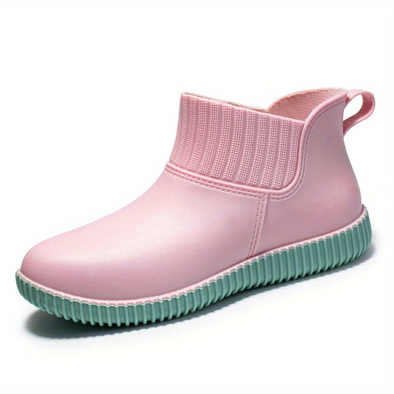 Women's Waterproof Anti-Slip Rain Boots PVC Work Booties