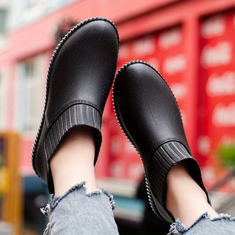 Women's Waterproof Anti-Slip Rain Boots PVC Work Booties