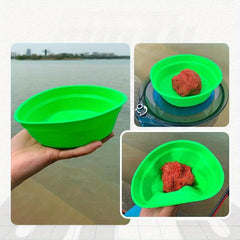 1pc Folding Bait Bucket Durable And Convenient Fishing Bait Holder