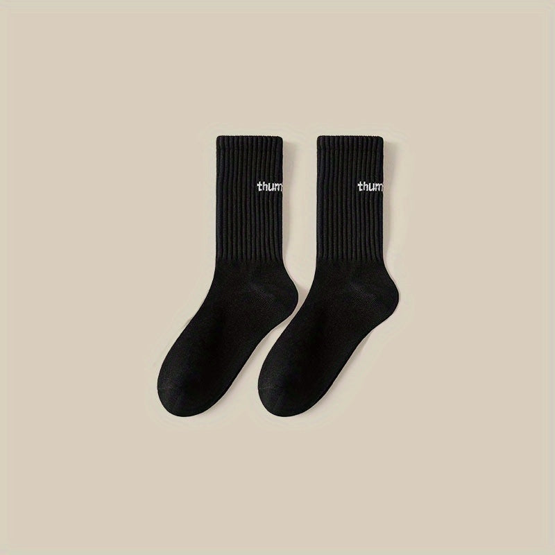 5 Pairs Men's Sports Crew Socks