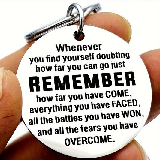 Inspirational Keychain Birthday Graduation Christmas Stainless Steel Key Chain