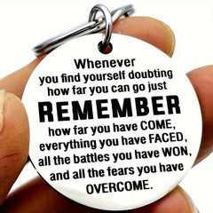Inspirational Keychain Birthday Graduation Christmas Stainless Steel Key Chain