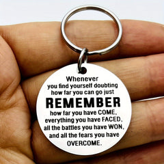 Inspirational Keychain Birthday Graduation Christmas Stainless Steel Key Chain