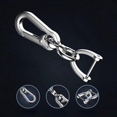 2pcs Metal Keychain Three Piece Set Mountaineering Buckle D shaped Horseshoe Buc