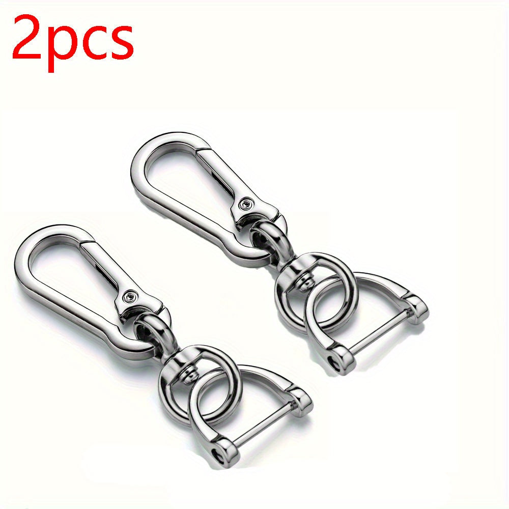 2pcs Metal Keychain Three Piece Set Mountaineering Buckle D shaped Horseshoe Buc