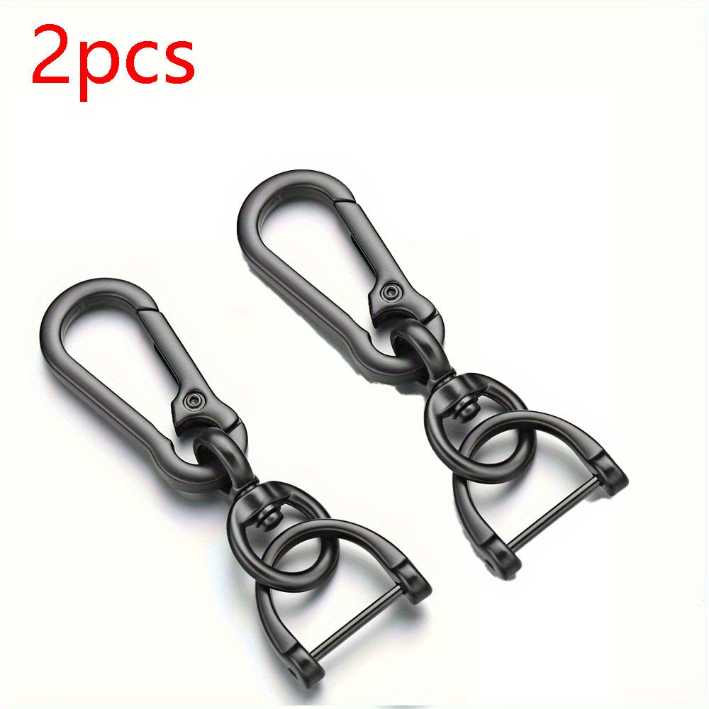 2pcs Metal Keychain Three Piece Set Mountaineering Buckle D shaped Horseshoe Buc