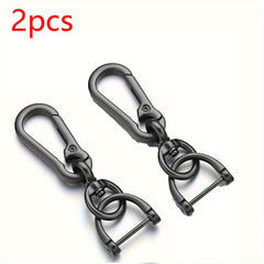2pcs Metal Keychain Three Piece Set Mountaineering Buckle D shaped Horseshoe Buc