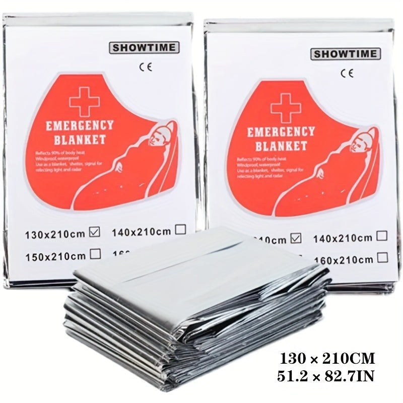 4pcs Emergency Thermal Blanket First Aid Aluminum Foil Blanket