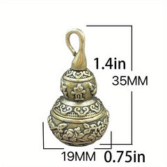 Pure Copper Gourd Pendant Fengshui Keychain Ornament