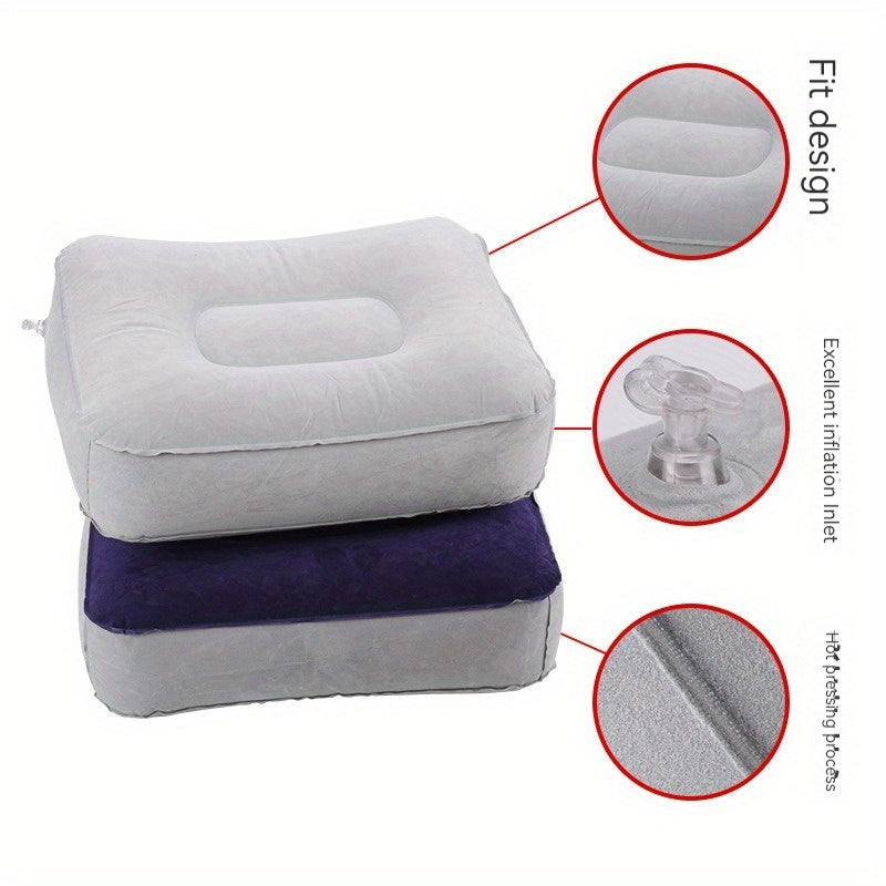 Inflatable Foot Pads Air Footrest for Travel Car Airplane