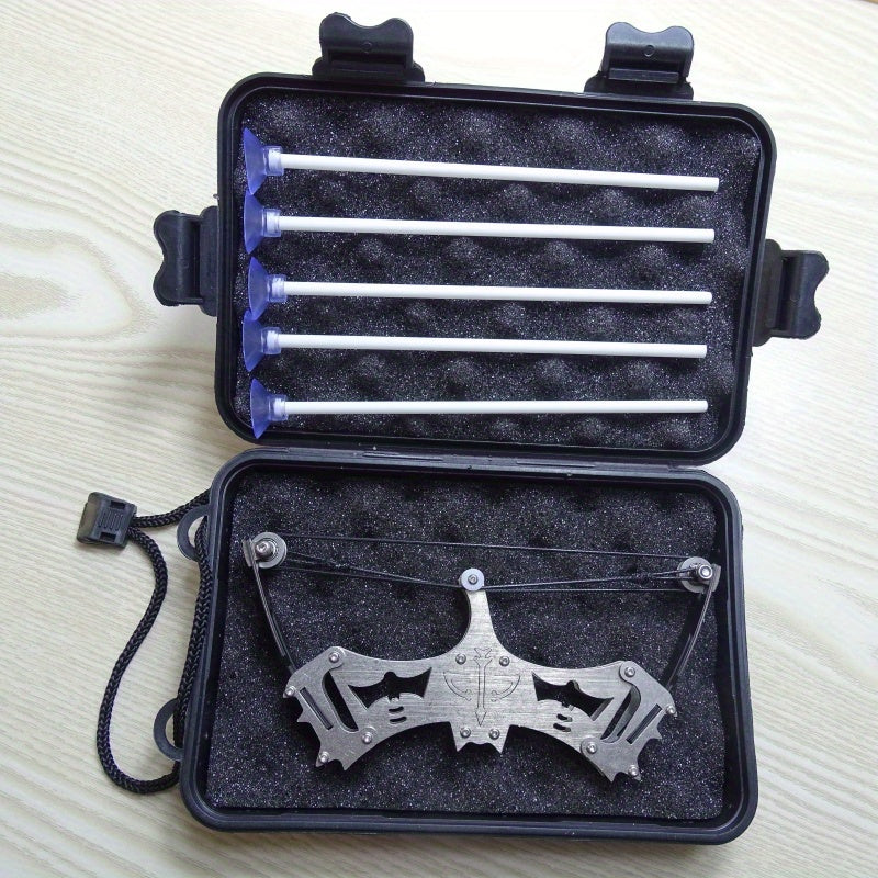 16cm Metal Mini Compound Bow Catapult For Archery Fun