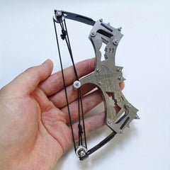 16cm Metal Mini Compound Bow Catapult For Archery Fun