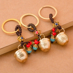Chinese Style Fortune Jar Keychain Lucky Bag Pendant Gift
